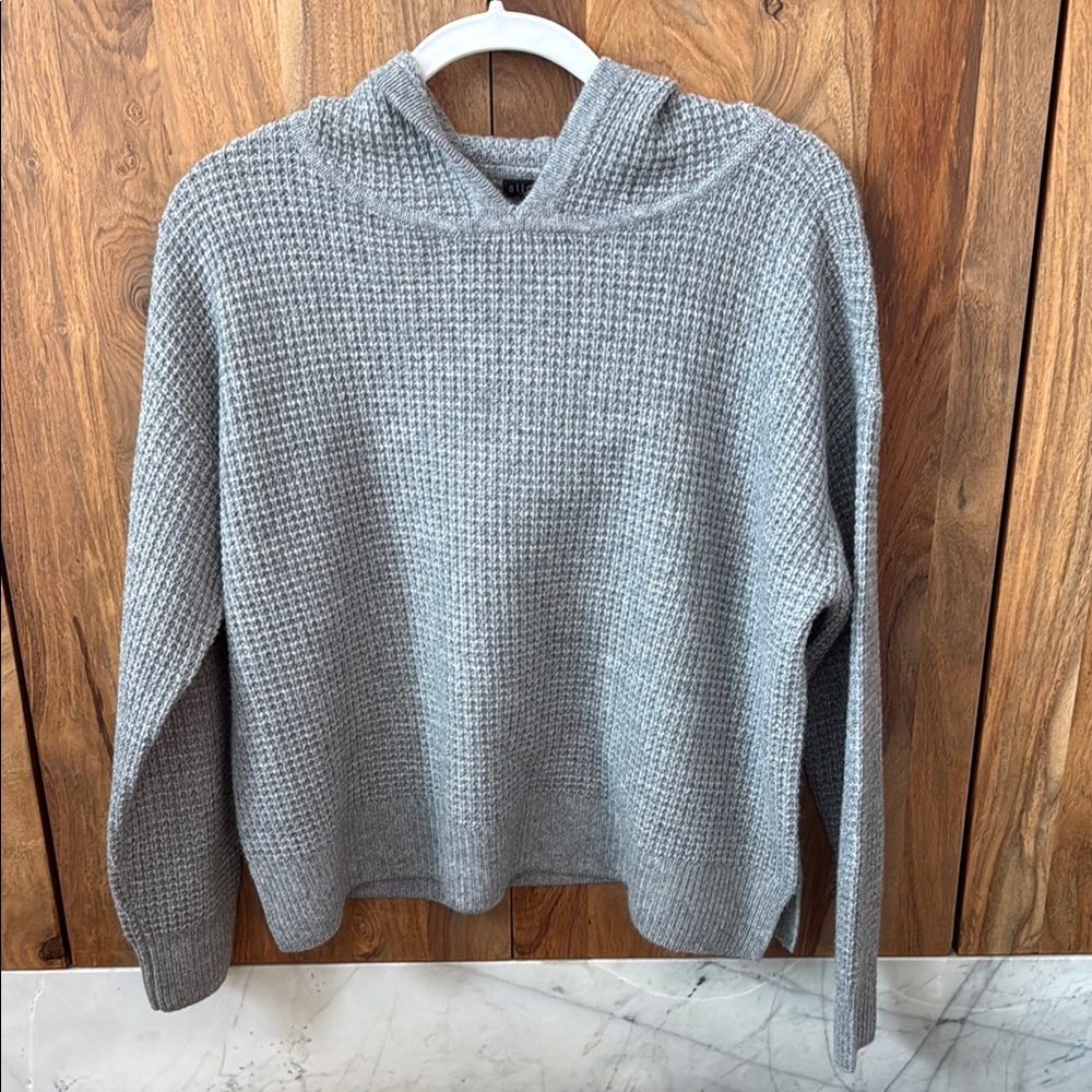 Alice + Olivia Gray Hooded Cashmere Sweater